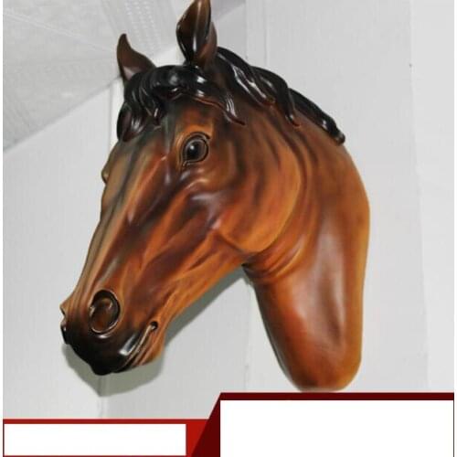Limited Ma Tau Wall Ornaments European Special Entrance Mural Decoration Bar horses head home decoration accessories statue