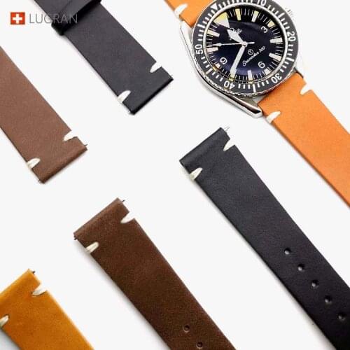 Original TochigiLeather watch strap 18/19/20/22mm for vintage classic watch handcraft