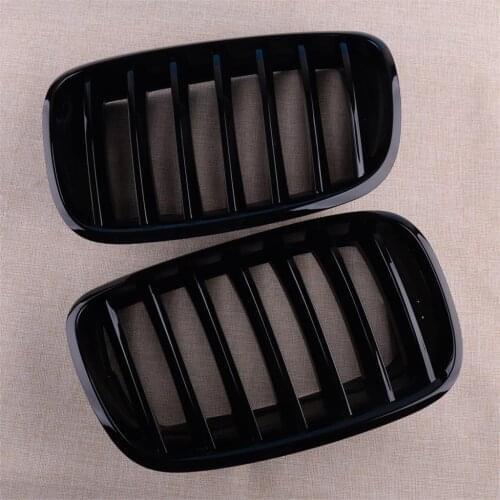 2Pcs Car Front Grill Kidney Fit for BMW X5 E70 X6 E71 Hybrid E72 2009 2010 2011 51137157687 51137157688 51137307600