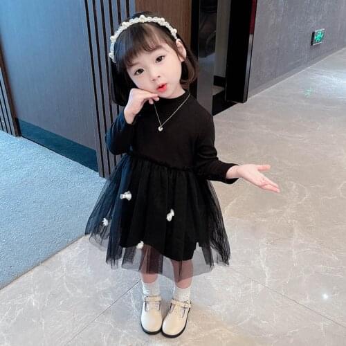 Dress Girl Big Bow Girls Dresses Toddler Children Mesh Dresses Spring Autumn Costume Girl