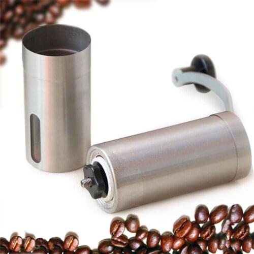 Portable Stainless Steel Bean Grinder Household Hand Coffee Mill hand Coffee Mill 30g with Adjustable Conical Ceramic Core