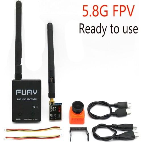Ready to use 5.8G FPV Receiver UVC Video Downlink OTG VR Android Phone+5.8G 200/600mw Transmitter TS5823+CMOS 1200TVL Camera fpv