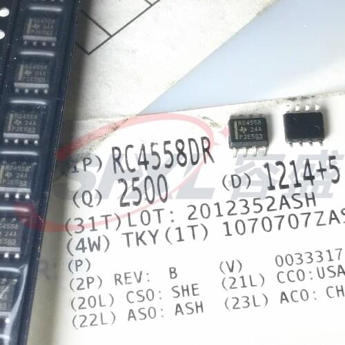 RC4558DR RC4558D RC4558 4558 SOP-8P New and Original 20pcs/Lot