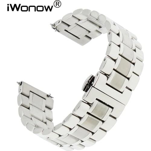 20mm 22mm Stainless Steel Watchband for Citizen Seiko Casio Hamilton Quick Release Watch Band Wrist Strap Belt Black Silver Grey