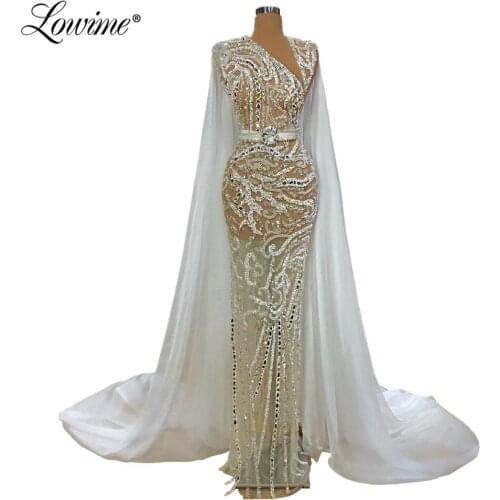 Sexy Mermaid Party Dress 2020 Dubai Arabic Turkish Evening Dresses Custom Made See Through African Prom Dress Vestidos De Festa