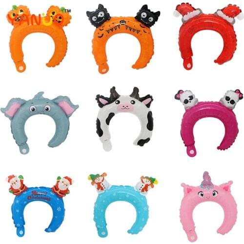 3pcs Halloween Christmas Party Colorful Cute Small Animal Decorative Headband Girls Boy Cartoons Aluminum Foil Balloon Wholesale