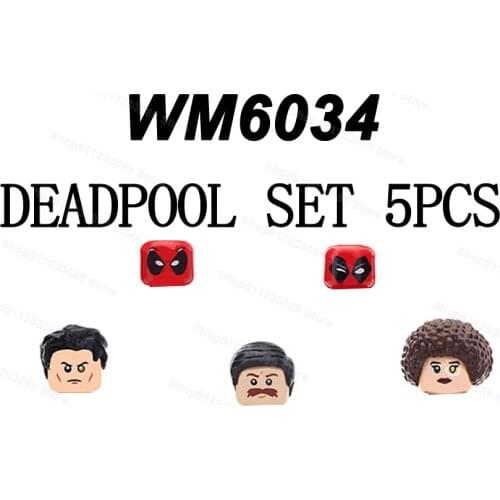 WM6034 5pcs/set DEADPOOL series Assemble Building Blocks Bricks Superhero Model Figures Toys Children Gifts