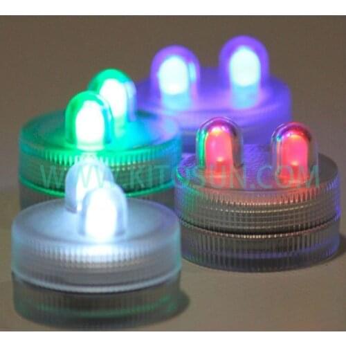 Factory Vendor 100 frost Light 2pcs CR 2032 Batteries Operated Submersible Floralyte led tea light for Wedding