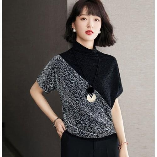 Womens T-shirts Summer Casual Short Sleeve T-shirt Bat Sleeve Loose Top Plus Size Women Clothing