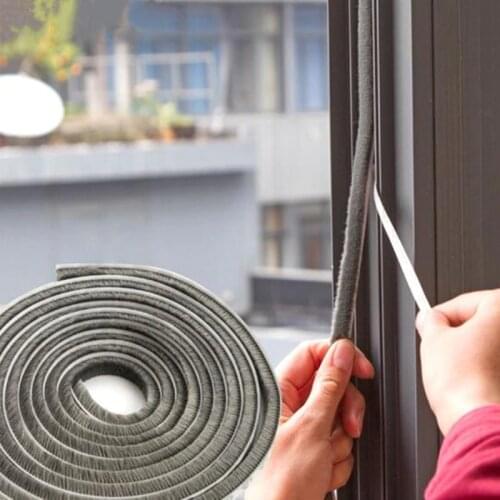 10 Meter Self-adhesive Sealing Strips 9mm*15mm Door Window Gap Adhesive Seal Sound Insulation Windproof Thermal Tape Brown White