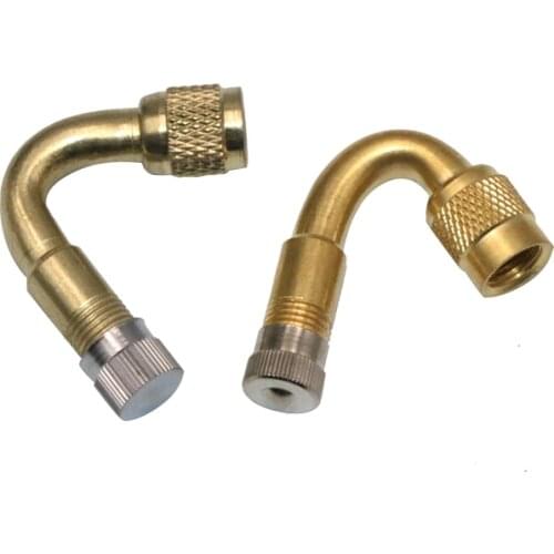 2 PCS Bike Brass Air Tyre Valve Extension Caps 45/90/135 Degree For Car Truck Motorcycle Wheel Tires Adapter Bicycle Accessories