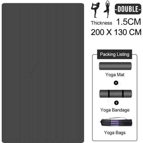 200*90CM 20MM Thick NBR Non-slip High-density Sports Yoga Mat Gym Home Fitness Exercise Gymnastics Meditation Mat With Strap Bag