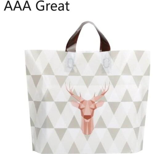 50Pcs/Lot Multi-Use Gift Tote Bags Kids Birthday Party Favor Plastic Treat Bags With Handle Shopping Bag Gifts Christmas Pouches