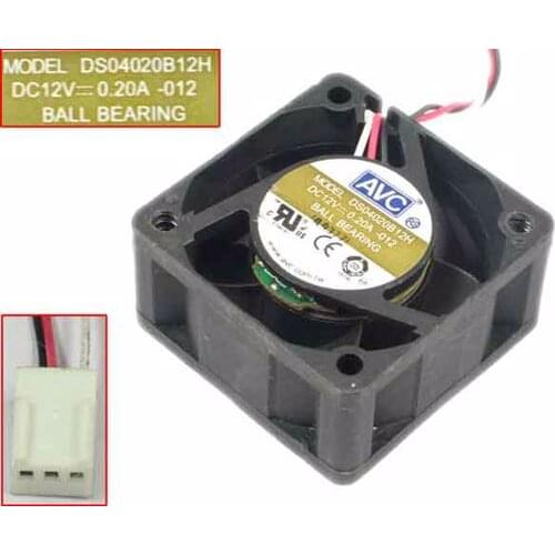 AVC DS04020B12H-012 DC 12V 0.2A 40x40x20mm Server Cooling Fan