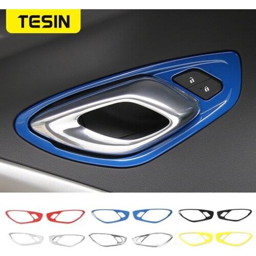 Car Styling ABS 6 Colors Interior Inner Door Handle Decorative Cover Trim Frame 6th Gen for Chevrolet Camaro 2017+ Accessories