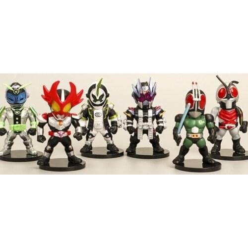 Bandai Japanese Anime Kamen Rider 6 Hand-made Cartoon Anime Peripheral Masked Superman Toy Doll Decoration