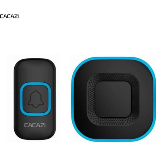 CACAZI Wireless Doorbell Waterproof 300M Range US EU UK Plug Smart Home Door Bell 38 Chimes 4 Volume 1 2 Button 1 2 3 Receiver