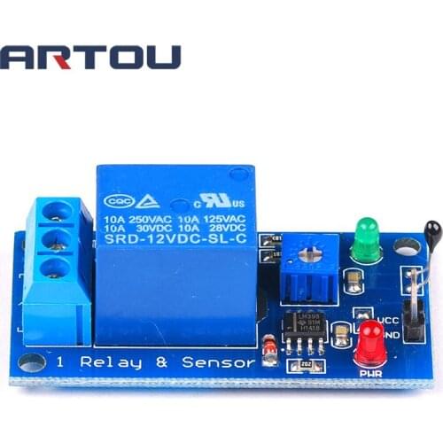 DC 5V 12V 1 Channel 1CH Thermal Sensor Module Relay Module Combo Module Thermistor Temperature Sensor Module Control Board