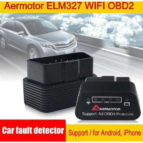 Aermotor ELM327 WIFI OBD2 Support Android Car Fault Detector Suitable for Android & Apple