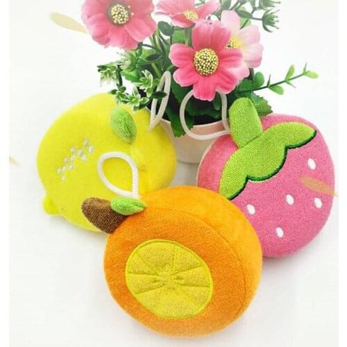 Baby Bath Wipe Child Bath Shower Ball Baby Fruit Shape Bathroom Products Baby Care Essentials Kids Gift