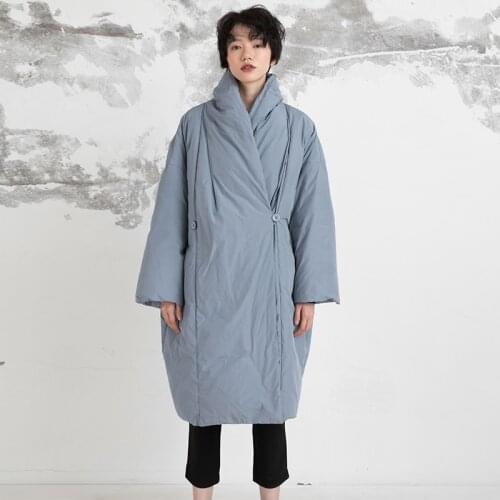 Design Women Original Winter Brief Casual Oversized Thick Warm Medium Long Down Jacket Ladies Loose Puffer Coat