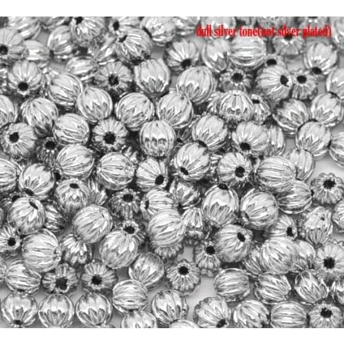 DoreenBeads 300 Silver Color Corrugated Spacer Beads 4mm (B13769), yiwu