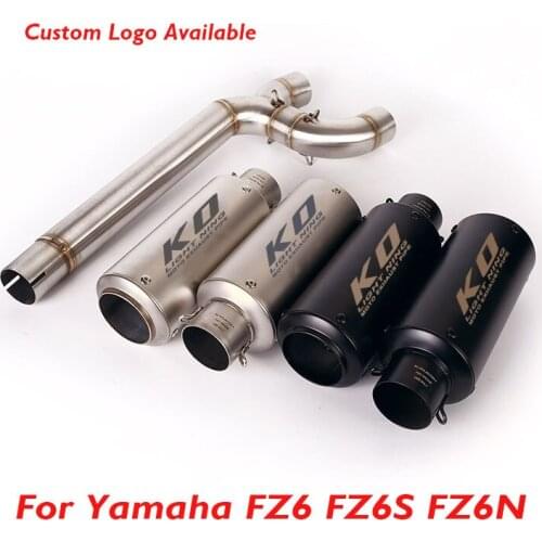 FZ6N FZ6S FZ6 Slip on 51mm Exhaust Muffler Escape Baffle Connection Middle Pipe for Yamaha FZ6 FZ6S FZ6N Motorcycle