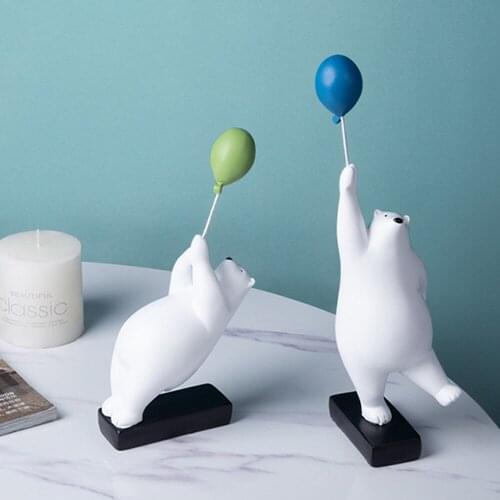 Healing Creative Balloon Bear Decoration Simple Modern Home Living Room Bookcase Desktop Decoration Childrens Room Decoration