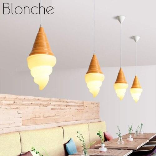 Creative Ice Cream Pendant Lights Modern Led Hanging Lamp for Dining Room Kitchen Cafe Bedroom Light Fixtures Bar Cafe Luminaire