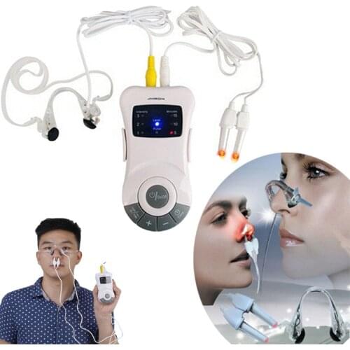 Laser Nose Rhinitis Sinusitis Allergy Reliever Hay Fever Treatment Electric Therapy Massage TENS Unit Machine Health Monitor