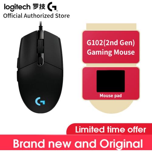 Logitech G102 Simple package Wired Gaming Mouse RGB USB For PC Laptop Computer Mouse Gamer Mechanica Side Button /G304 Wireless
