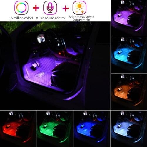 A Set Of APP+USB Voice Control 48 LED Voice Control Lamp Atmosphere Lamp 5050 SMD TV Background Lighting Kit