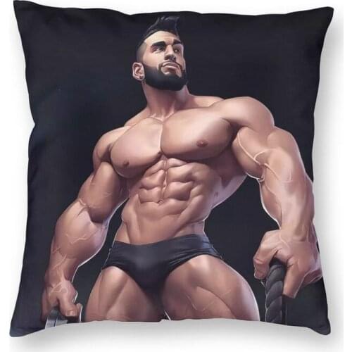 Sexy Muscle Man Gym Body Art Throw Pillow Cover Home Decorative Square Pride Gay Art Cushion Cover 40x40cm Pillowcover for Sofa