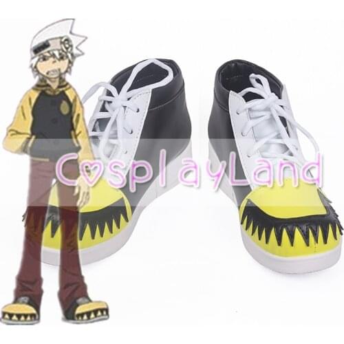 Anime SOUL EATER Souleater Cosplay Shoes Halloween Party Cosplay Show Boots Custom Made for Adult Men Shoes Accessories