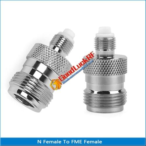 1X Pcs Adapter FME Female To N Female Cable Connector Socket N - FME Straight Nickel Plated Brass Coaxial RF Adapters