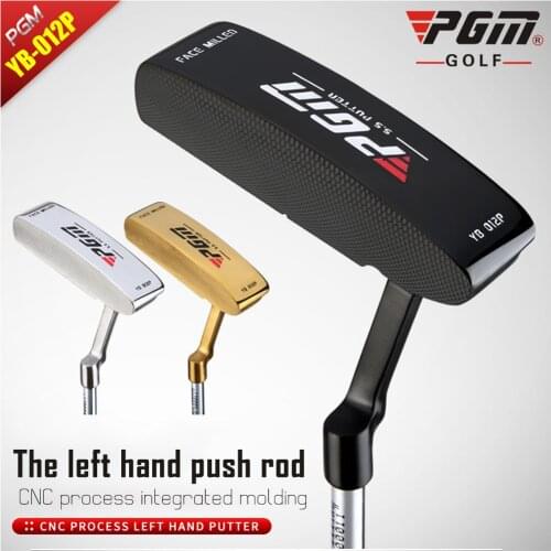 PGM TUG027 Golf Club Men’S Left-Hand Putter 950 Carbon Shaft Stainless Steel Putter Head Gold/ Black/Silver