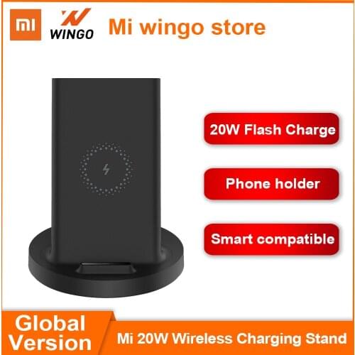 Original Global Version Xiaomi Wireless Charger Stand 20W Max Vertical Fast Charger Safe Phone Stand Horizontal for Smartphone