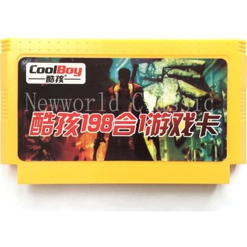Popular 198 Games In 1 Real No Repeat for 60 PIN Cartridge Game Card For 8 Bit Game Player