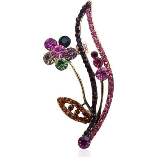 Hot style high-end vintage brooch ancient gold brooch set auger drill alloy brooch pin buckle accessories