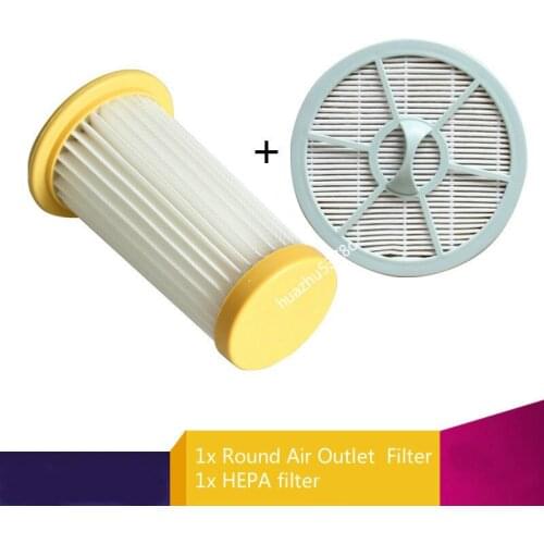 1x Vacumm Cleaner Parts HEPA filter and 1x Round Air Outlet Filter for Philips FC8260 FC8261 FC8262 FC8264