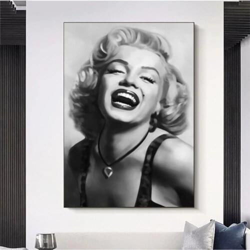 Canvas Painting Marilyn Monroe Modern Wall Art Poster and Prints Oil Painting Wall Pictures for Home Living Room Decoration