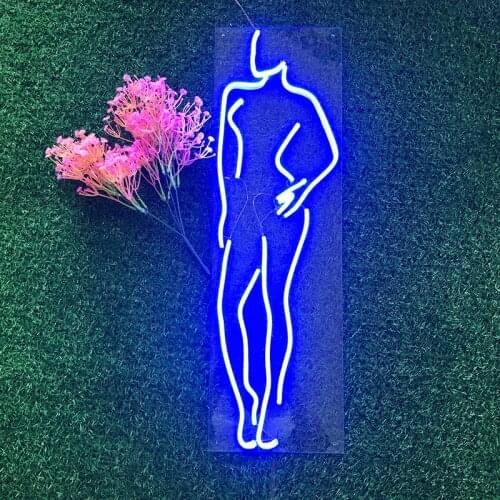 LED Sexy Neon Light Sign Custom Male Models Body Art HandMade Business Store Sign Shop Pub Store Bar Night Game Room Wall Decor