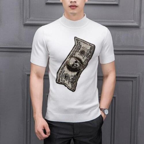 Europe style Sweater Men Casual O-neck Pull Homme Knitted Cotton Diamond stone Pullover Men Autumn Winter Fashion thin designe