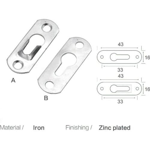 A type Photo frame mirror hanger,Steel draw bar hardware plate stayer supportor Picture Wall-mounted frame thumb lock latch
