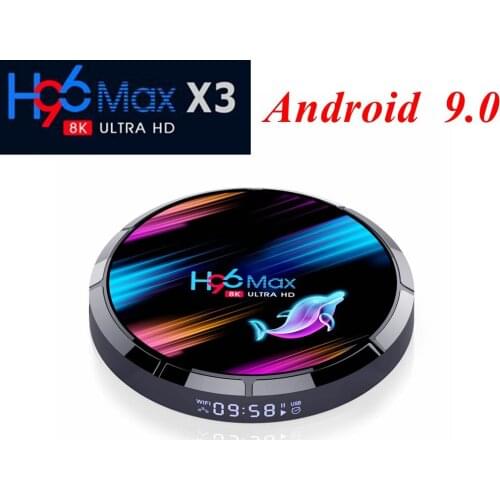 10pcs H96 Max X3 8K Smart TV Box Android 9.0 Amlogic S905X3 4GB 64GB 2.4G/5G Dual WiFi USB3.0 BT4.0 8K 4K H.265 UHD Media Player