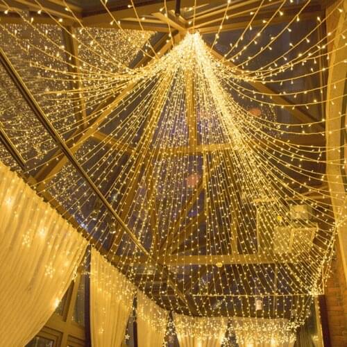 Outdoor LED String Light DC Power Super Bright Christmas Fairy Lights with 8 Modes Wedding Party Backgound Decoration Garland