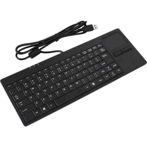 Touch-Pad Ultra-thin Wired USB Computer Keyboard with HUB Port