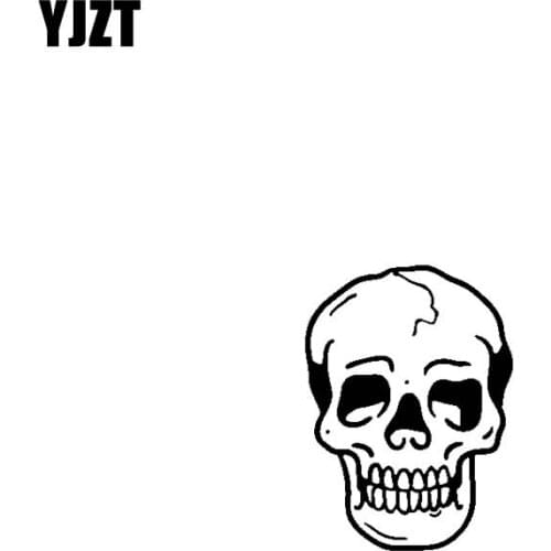 YJZT 12.9CM*17.8CM Skeleton Rock Vinyl Personality Car Sticker Decals Black Silver Motorcycle C13-000518