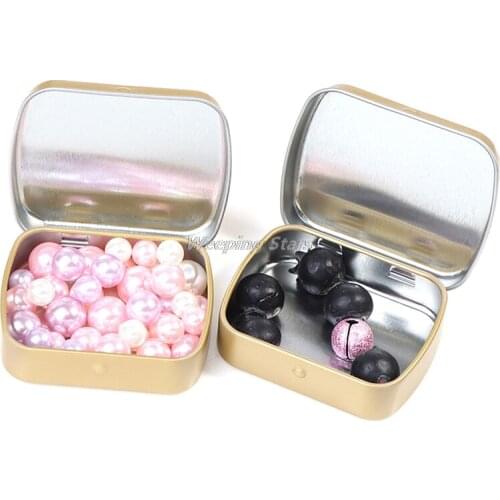 1Pc Small Empty Metal Gold Flip Storage Box Case Organizer for Coin Candy Keys