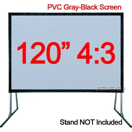 120 inches 4:3 PVC Gray Soft Cinema Projector Screen Fabric Film for Home Theater Office Business Church etc